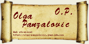 Olga Panzalović vizit kartica